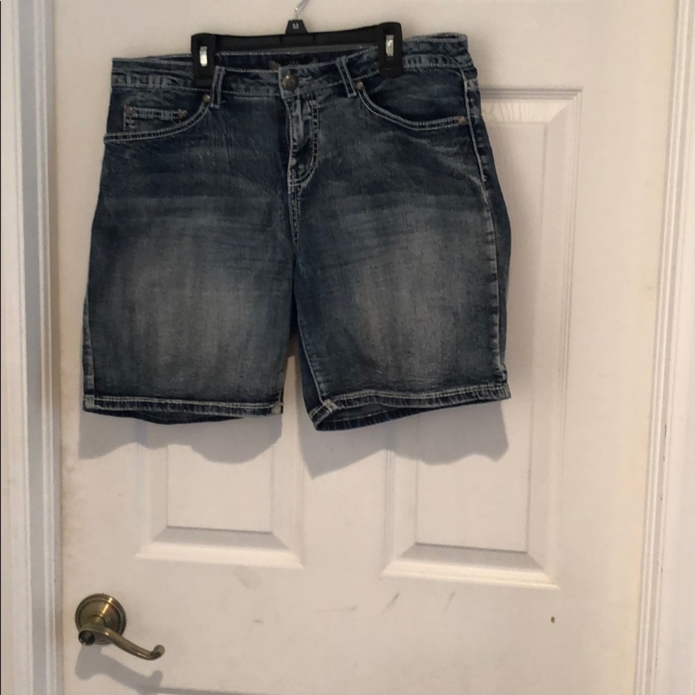 Try luxe jean shorts